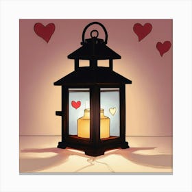 Valentine'S Day Lantern 2 Canvas Print