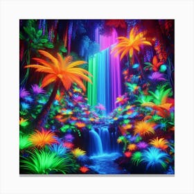 Waterfall In The Jungle Canvas Print