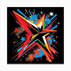 Star Splatter Canvas Print