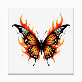 Flaming Butterfly Canvas Print