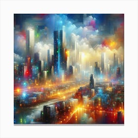 Futuristic Cityscape 1 Canvas Print