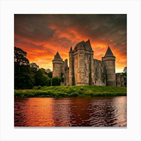 Castle At Sunset Canvas Print