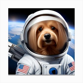 Dog In Space Canvas Print