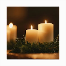 Christmas Candles Stock Videos & Royalty-Free Footage Canvas Print