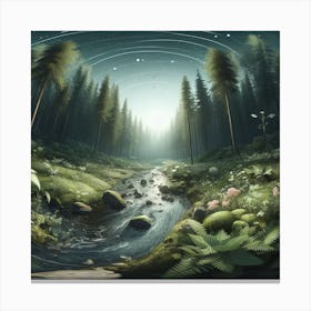 Forest In The Night Canvas Print