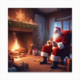 Christmas Santa 36 Canvas Print