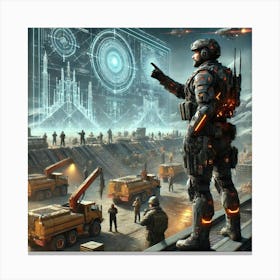 A Sci Fi Scene Illustrating Defensive Expertise, Canvas Print