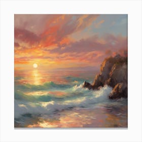 Claude Monet inspired seascape 3 Canvas Print