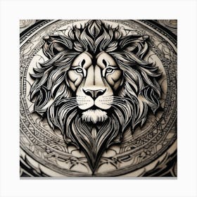 Lion Head 34 Canvas Print