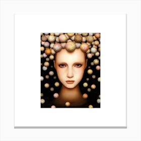Woman With Balls In Her Head Canvas Print