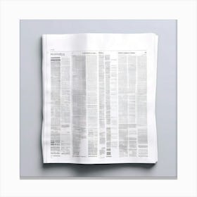 Mock Up Blank Newspaper Open Spread Broadsheet Tabloid Printable Customizable Template U (22) Canvas Print
