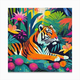 Tiger In The Jungle 14 Canvas Print