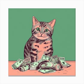 Money Cat 1 Canvas Print