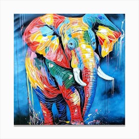 African Elephant canvas Painting Canvas Print