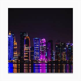 Qatar in night Canvas Print
