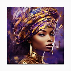 African Woman With Turban 9 Canvas Print