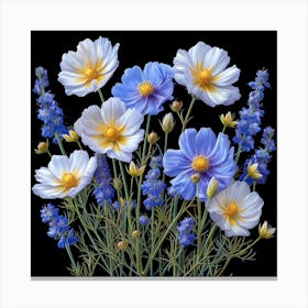 Blue Cosmos Canvas Print