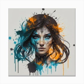 Splatter Girl 1 Canvas Print