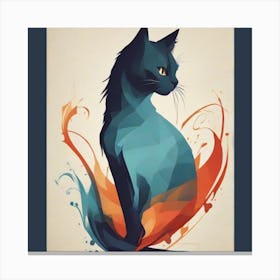 Abstract Cat Canvas Print