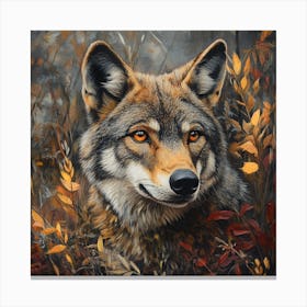 Wolf In The Woods Canvas Print