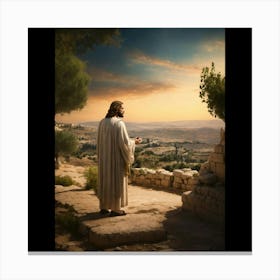 Jesus In The Wilderness Canvas Print