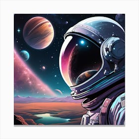 Astronaut In Space 1 Canvas Print