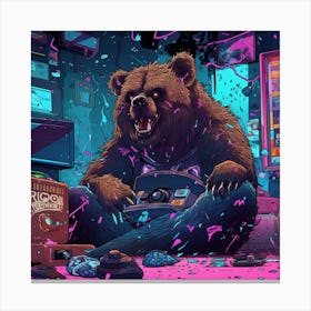 Bear In A Room Canvas Print