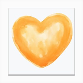 Orange Heart 1 Canvas Print