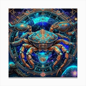 Zodiac Crab Canvas Print