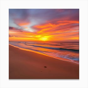 Sunset On The Beach 2 Canvas Print