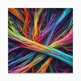 Rainbow Wires 4 Canvas Print