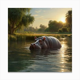 Hippo Canvas Print