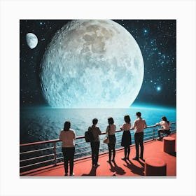 Moon And The Stars 27 Canvas Print