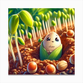 Oliver, the tiny seed 2 Canvas Print