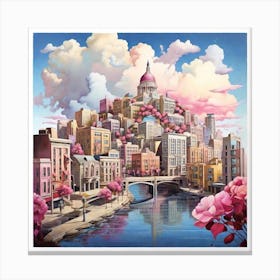 Pink City Canvas Print