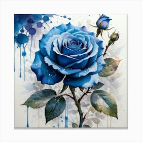 Blue Rose 6 Canvas Print