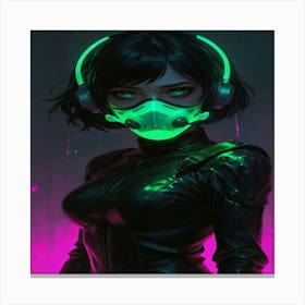 Neon Girl 1 Canvas Print