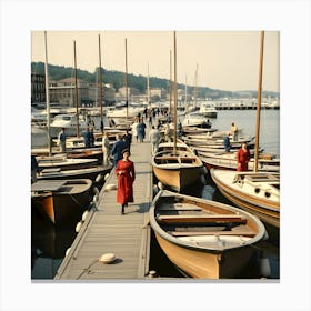 The Old Marina~Reimagined By Hall-O-Gram Creations, HallOGram, hallogramcreations, hallogram 24 Canvas Print