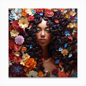 Flower Woman 1 Canvas Print