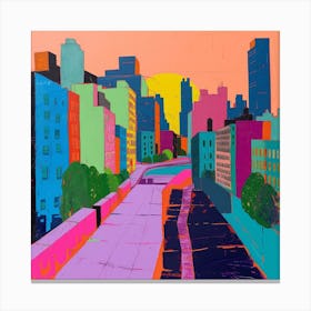 Abstract Park Collection High Line Park New York City 4 Canvas Print
