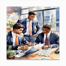 Businessmen In Suits Canvas Print