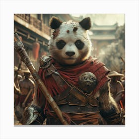 Panda Warrior Canvas Print