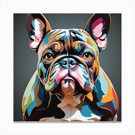 Watercolor Bulldog Canvas Print