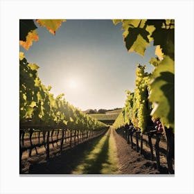 Vineyards In The Sun Canvas Print