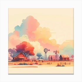 Farm Landscape Canvas Print