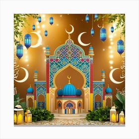 Leonardo Phoenix 09 A Vibrant And Ornate Ramadan Decoration Sc 0 (1) Leinwandbild