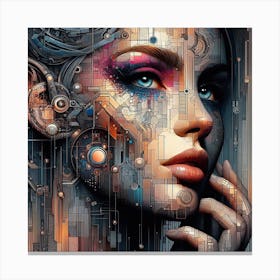 Cyborg Woman Canvas Print