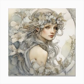 Silver fairy Canvas Print