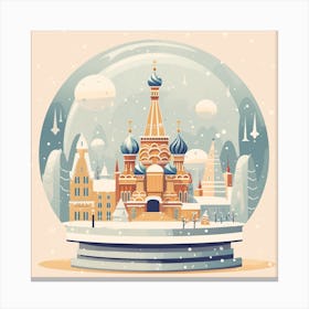 Moscow Russia 1 Snowglobe Canvas Print