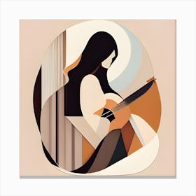 Womanstrummingshapes Canvas Print